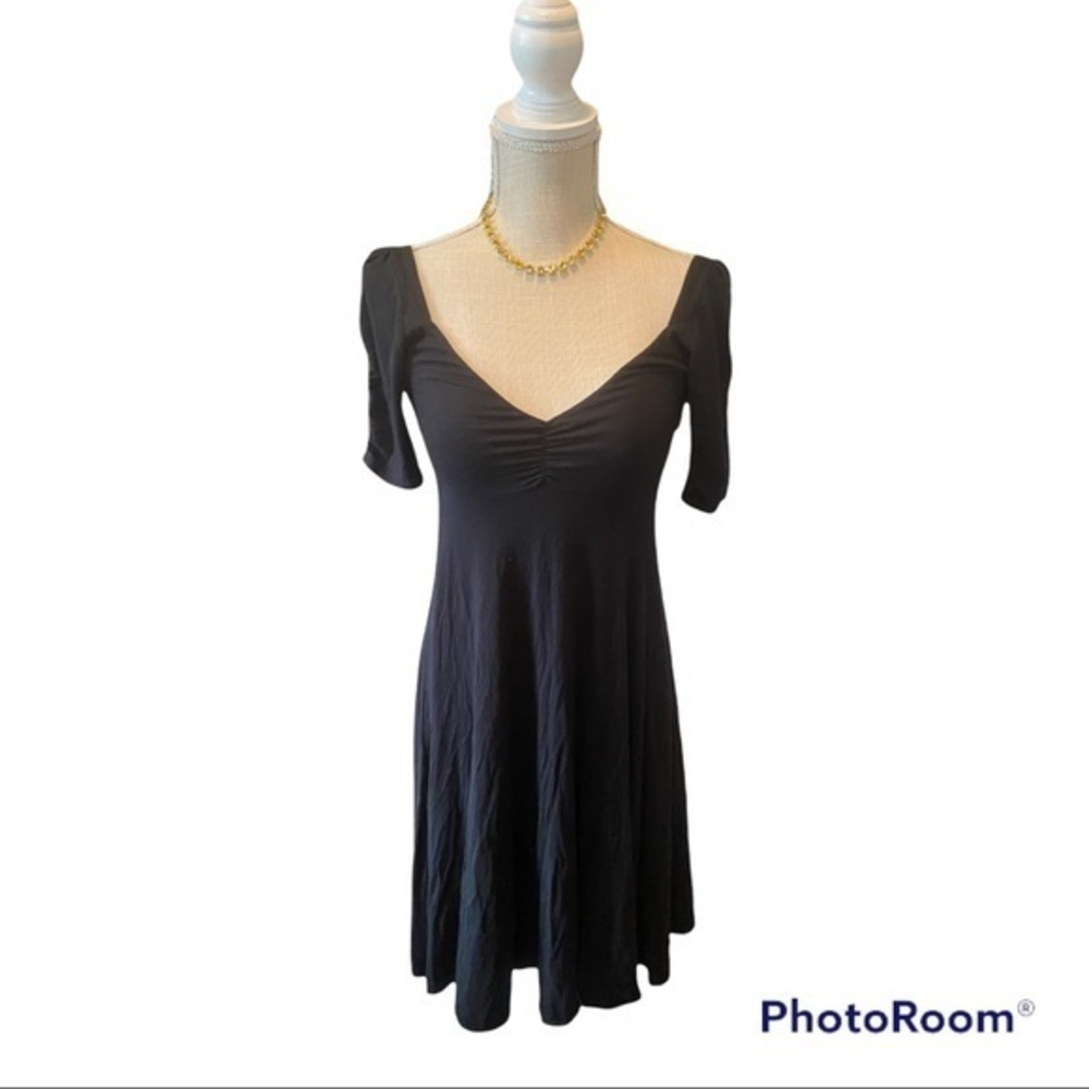 Women’s Boston Proper black XS dress stretchy cotton mix on or off shoulder